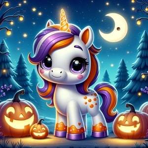 Coloring pages of Halloween unicorn