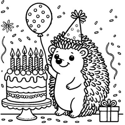 A hedgehog has a birthday