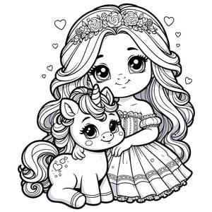 Baby Unicorn and the Princess