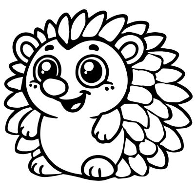 Cartoon hedgehog