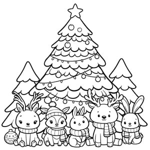 Christmas Tree and Animals