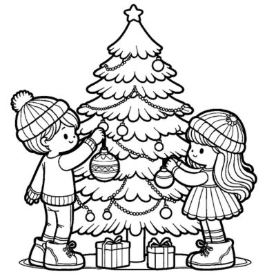 Christmas Tree and Children