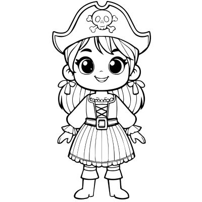 Cute girl pirate