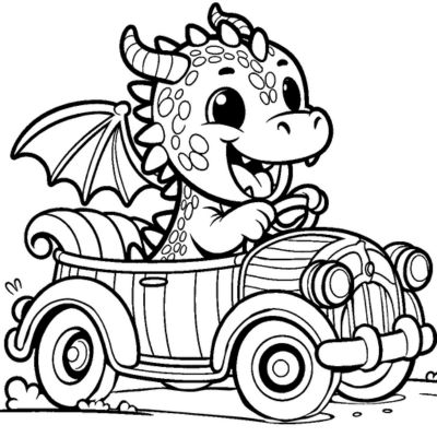 Dragon in Car