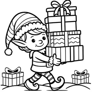 Elf Bringing Gifts