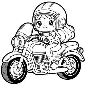 Girl on a motorcycle