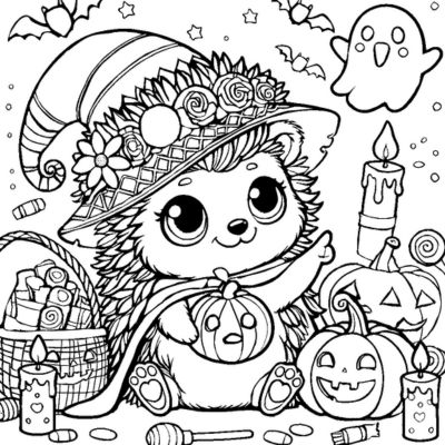 Halloween hedgehog