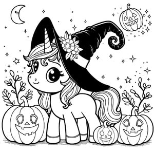 Halloween Witch Unicorn