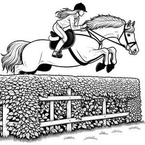Hedge Jumping Horse