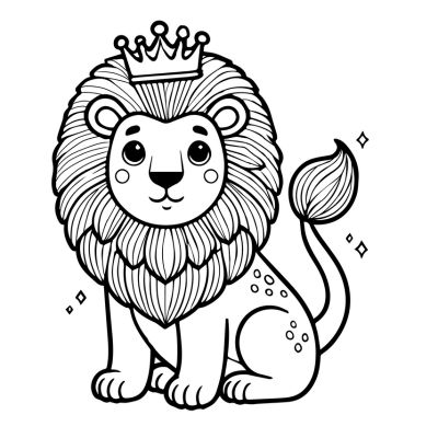 Lion and his crown