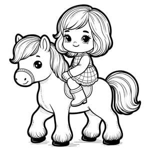 Little Girl on Her Pony