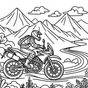 Motorcycle in the mountains