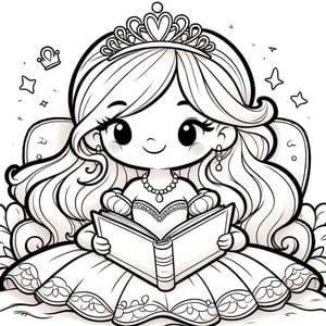 Princess with a book