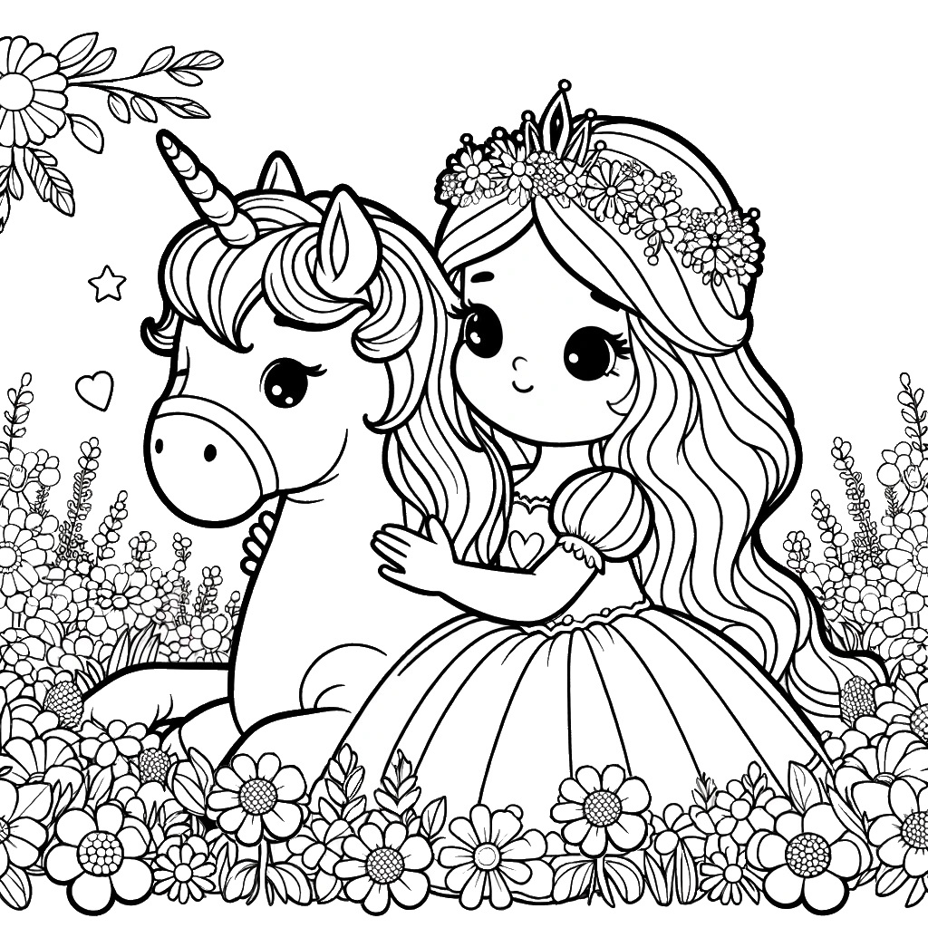 Princess and the flower unicorn