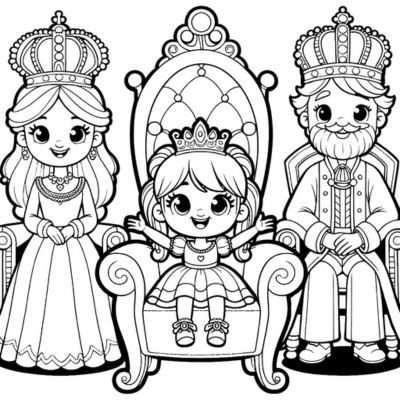 Princess with her parents