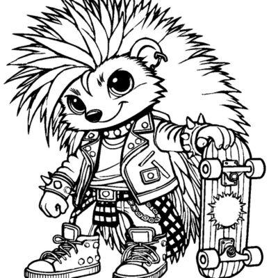 Punk hedgehog