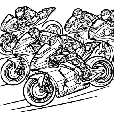 Race with multiple MotoGP motorcycles