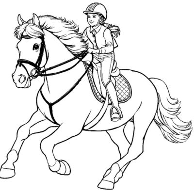 The girl on her horse