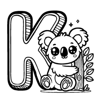 The letter K and the koala