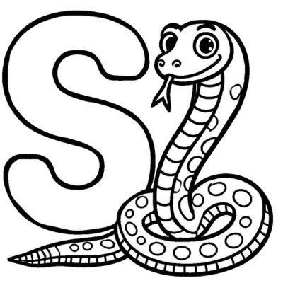 The letter S and the snake