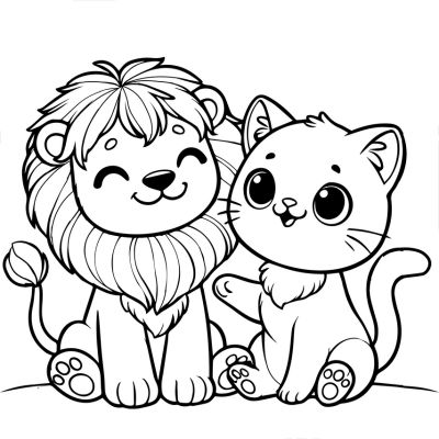 The lion and the cat