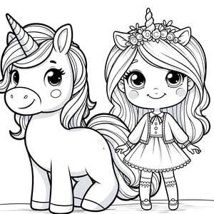 Unicorn and a Little Girl